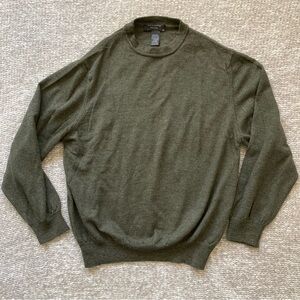 Toscano Merino Wool Sweater Men’s‎ M Olive Green Made in Italy